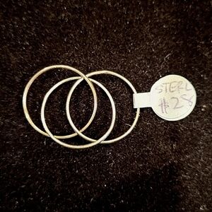 Sterling Silver Intertwined Rings